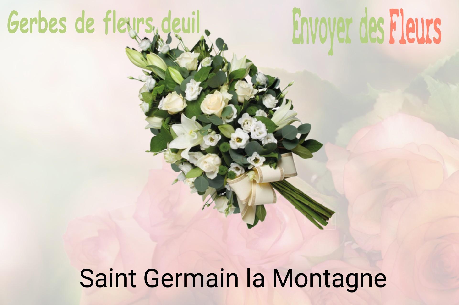 Gerbe de fleurs de deuil livrée à Saint-Germain-la-Montagne
